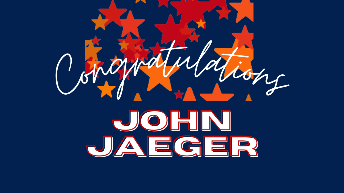 Congratulations to John Jaeger